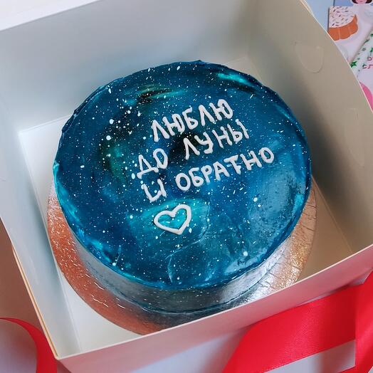 Бенто торт для любимого в стиле космос