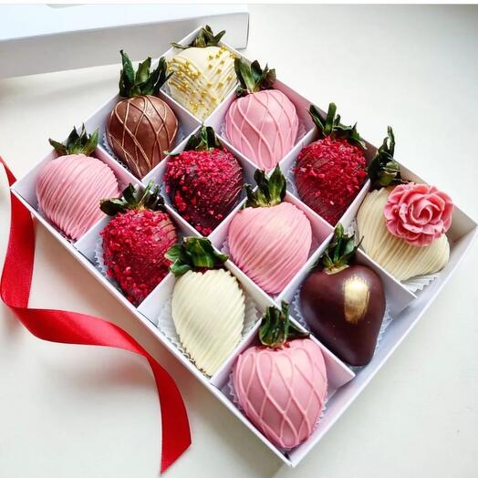 Fresas en el showeolade belga
