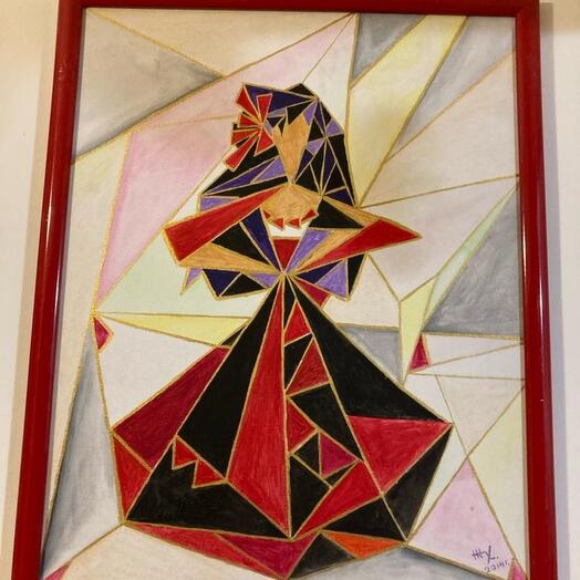 "Кармен". Холст на картоне, 50×40.Акрил