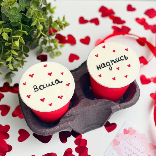 Cake to go десерт в стаканчике шоколадный и ванильный