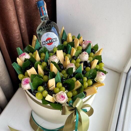 Мужской букет с сырами