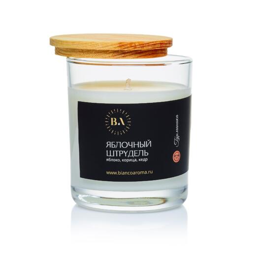 Aromatic Candle made of coconut wax "Apple Strudel", 120 gr