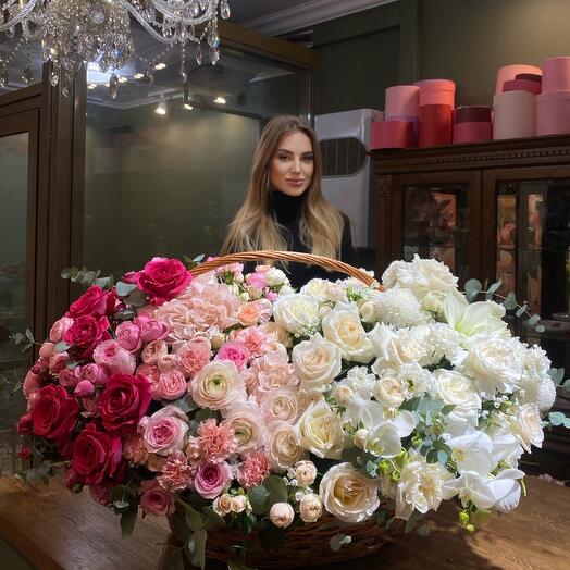 Роскошная WOW корзина с градиентом