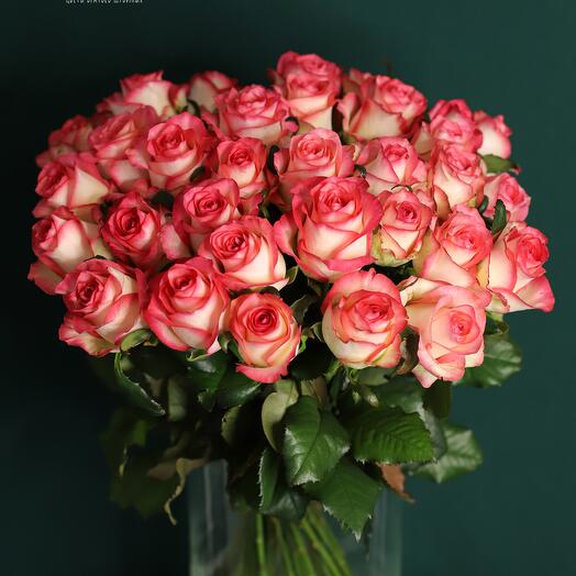 Bouquet of 31 pink roses