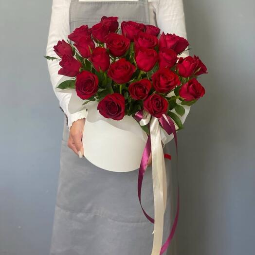 Коробка из 25 роз кения