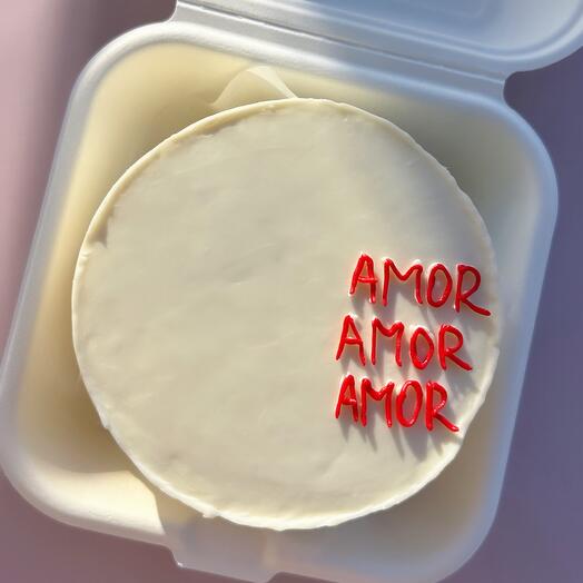 Бенто торт Amor Amor Amor, тортик  в подарок любимой, мужу, парню
