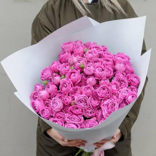 Misty Bubbles Bouquet of Roses