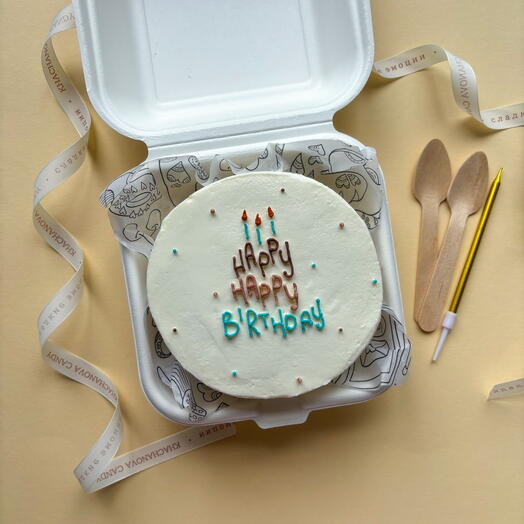 Bento pastel de cumpleaños" feliz cumpleaños " compañero de trabajo, novia, novia, hermana