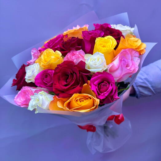 Букет микс из 25 роз