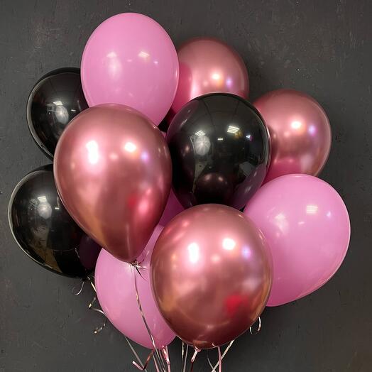 Cascada de 12 globos de helio "Berry Breeze"