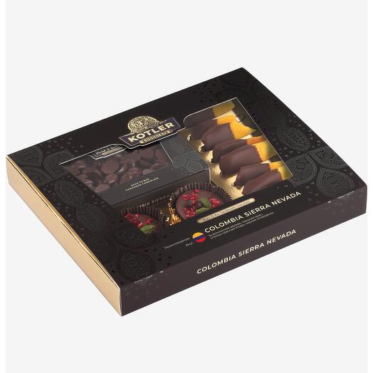 Шоколадный набор с медальонами и манго «COLOMBIA SIERRA NEVADA»  225гр KOTLER Chocolate