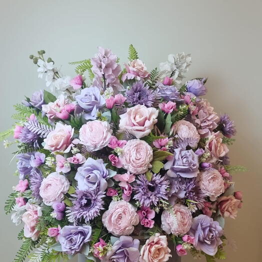 La Fete Impressive Elegance: Floral Standard Artificial Bouquet with 120 Unique Flowers