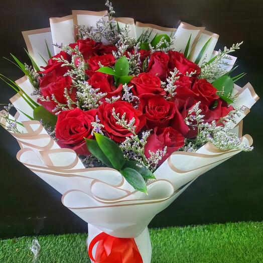 Red roses bouquet