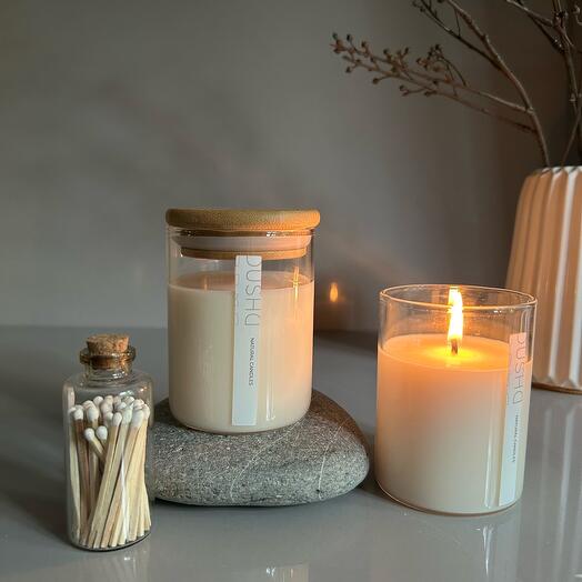 Подарочный набор свечей "Дуэт" аромасвечи 2 шт.,спички, пламегаситель/подарок коллеге, подруге, маме