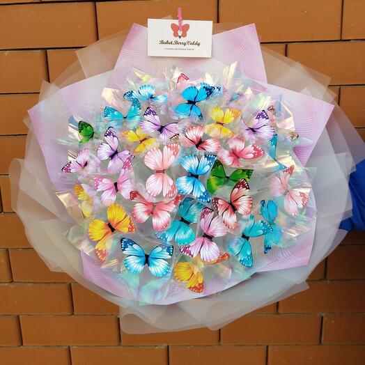 Bouquet of butterflies "Mix of 35 butterflies"