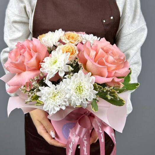 French roses in a box