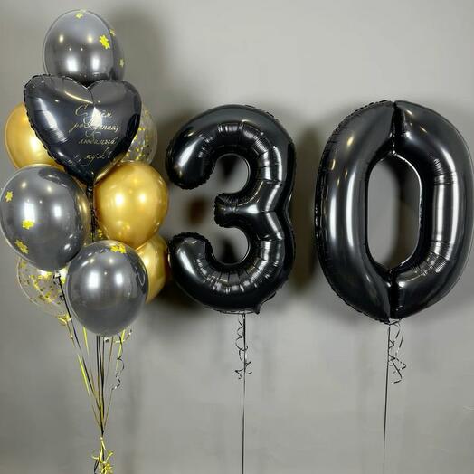 Набор шаров "30 лет любимый"