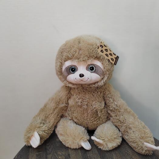 Stuffed animal, Louis the sloth ,coffee, 55 cm