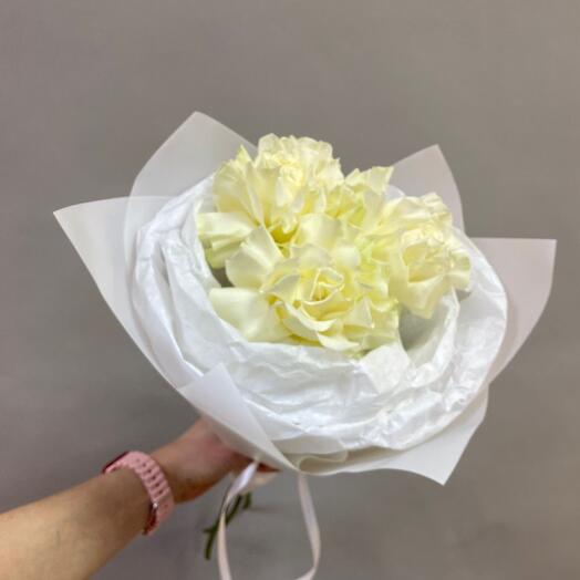 3 pcs White French Roses
