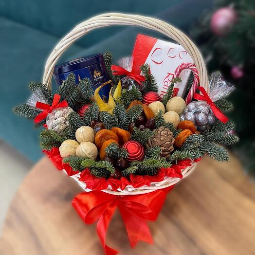 Корзина новогодняя размер M