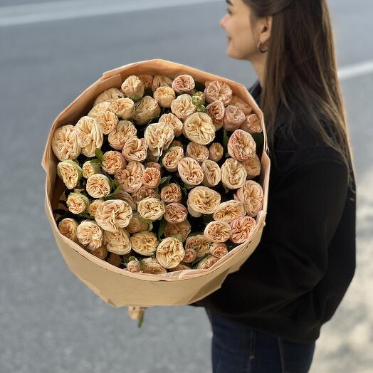 Spray Pion Roses Bouquet N-036