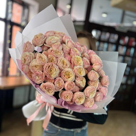 🎁Букет «Апельсинка» из кустовых роз