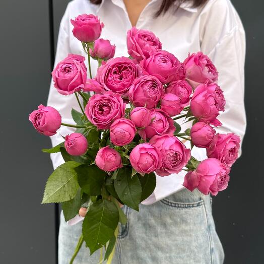 9 веток кустовой розы "Мисти баблс"