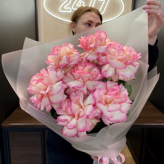 Ramo con la más delicada rosa francesa Esperance🩷