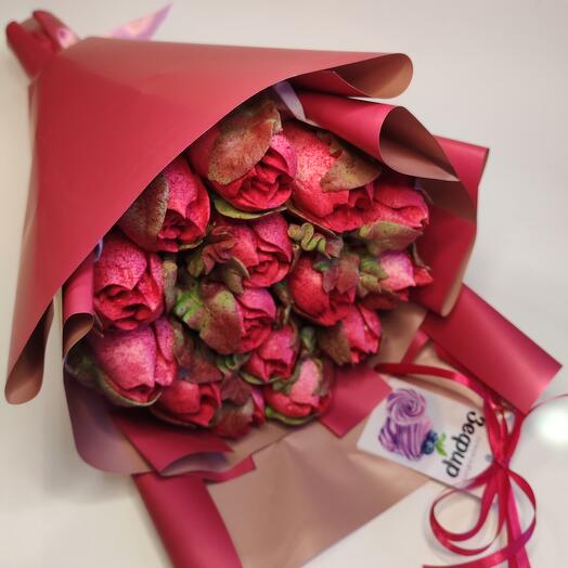 Bouquet of red tulips