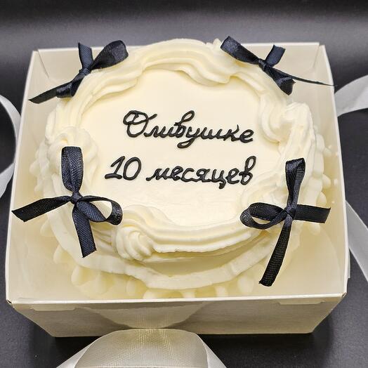 Бенто торт с рюшами и бантиками Ламбет