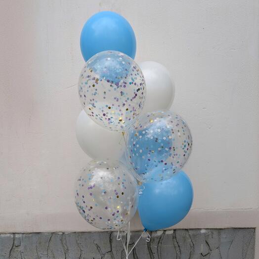 Сет из Шаров голубой 9 шт
