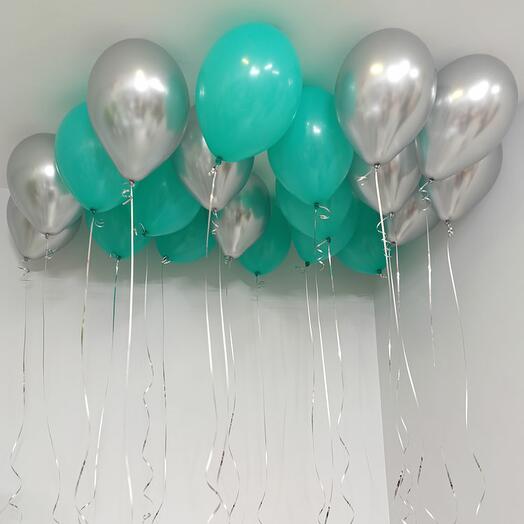 A mix of 20 balls "Mint-silver"