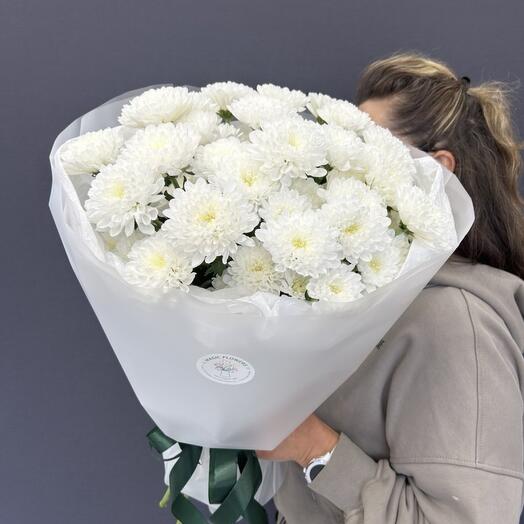 Букет из 9 белых Хризантем