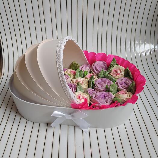 Зефирный букет на рождение девочки