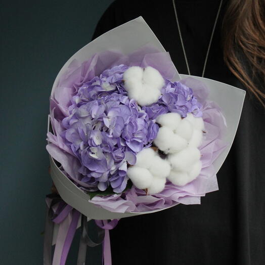 Гортензия и хлопок 💜