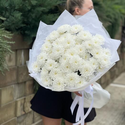 Букет из кустовых белых хризантем (Голландия)