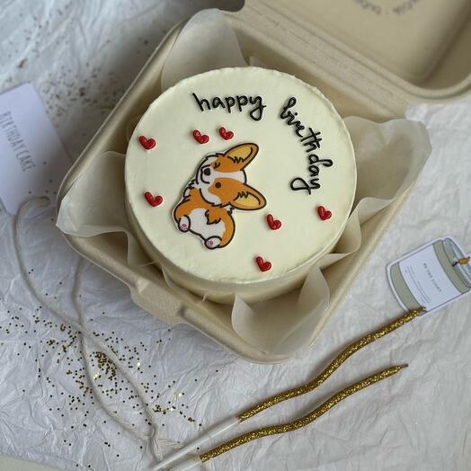 Бенто торт happy birthday (с корги) ️️️
