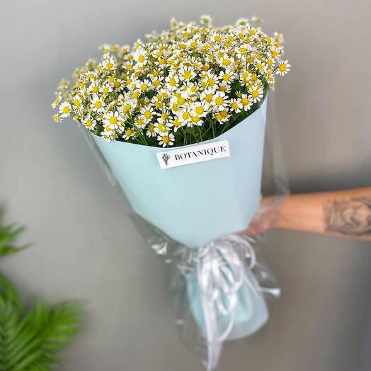 Букет из 15 кустовых ромашек