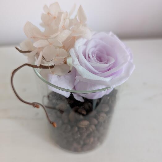 Кружечка со стабилизированной розой