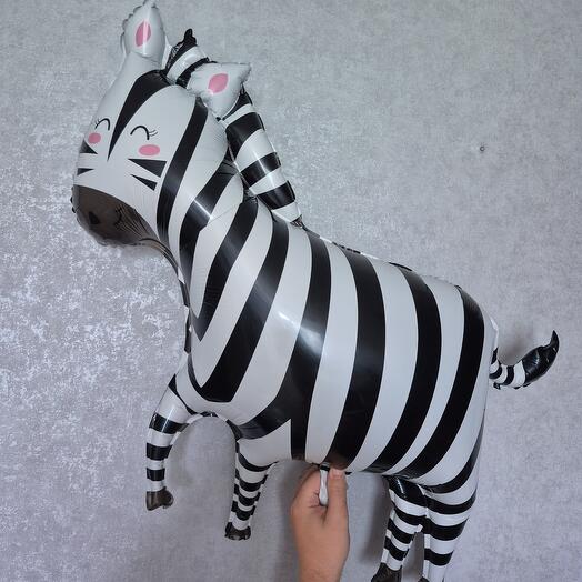 Воздушный гелиевый шар "Зебра"