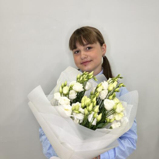 Букет 5 белых эустом