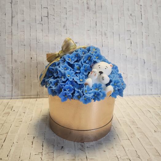 Букет мыльный Мишка в цветах