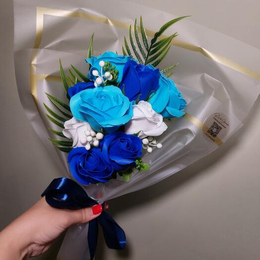Букет из мыльных роз