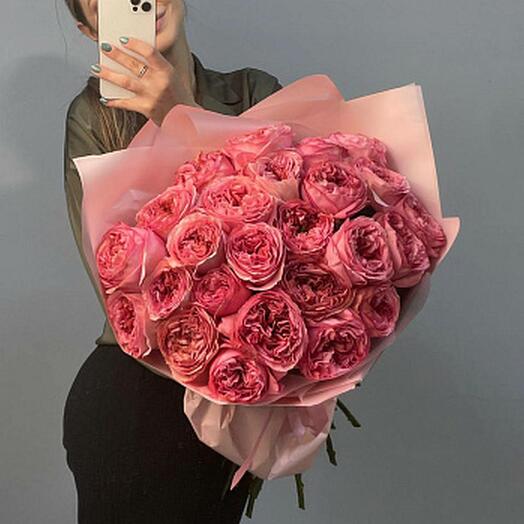 Букет пионовидных роз Pink Expression L