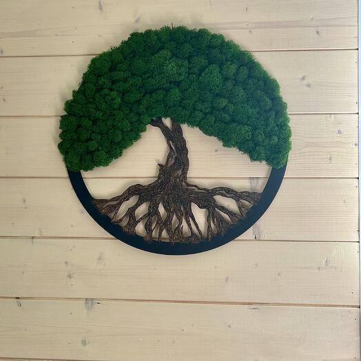 Панно «Дерево жизни» из стабилизированного мха D-50