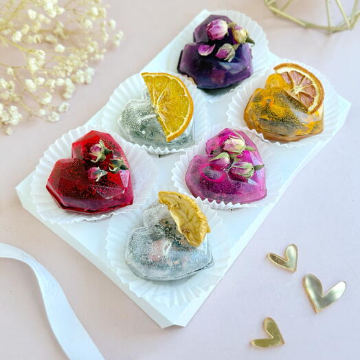 Подарочный набор чая  чайные бомбочки сердце , маме, комплимент, девушке, подарок коллеге