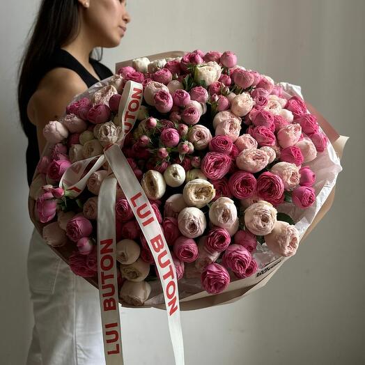 Букет "51 кустовых роз микс"