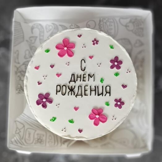 Бенто торт на день рождения с цветочками