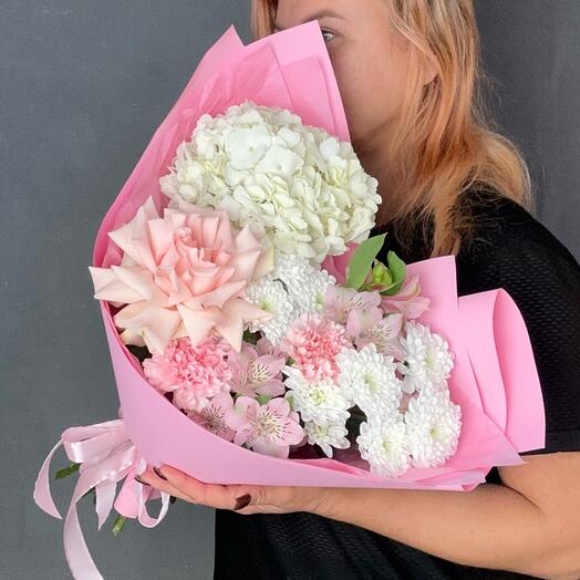 Гортензия и розы 🏵️