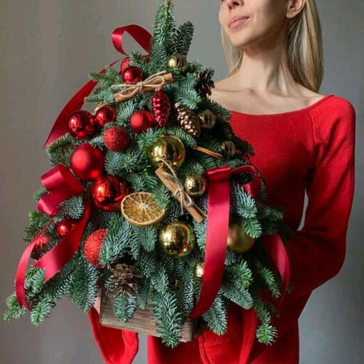 🎄️ Новогодняя, рождественская елочка 55 см из живого нобилиса